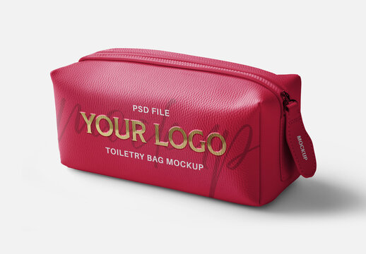 Toiletry and Cosmetic Bag Mockup for Design and Branding Projects