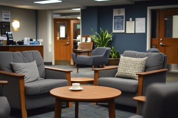 Cozy coffee shop interior featuring modern decor and natural light in an urban setting during the afternoon