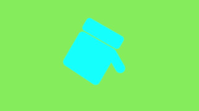 Thumb-like animation with pop up logo plus green screen.
