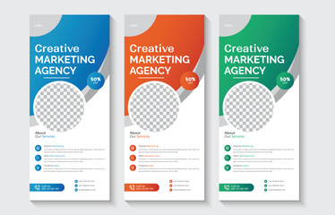 Corporate business agency roll-up banner design or pull-up banner