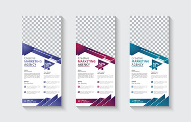 Corporate business agency roll-up banner design or pull-up banner