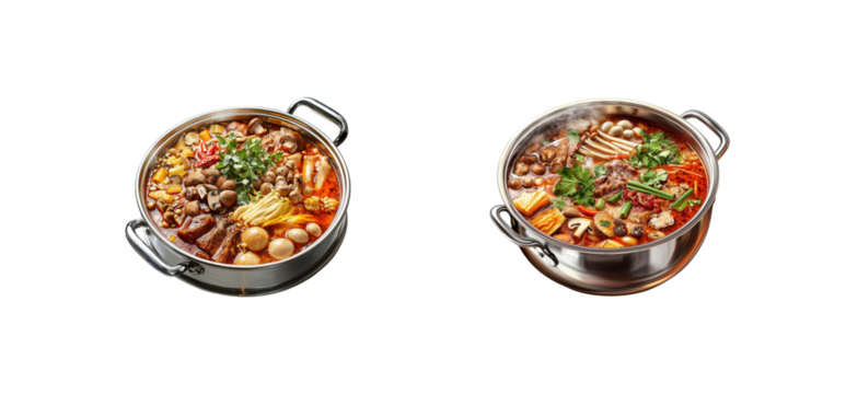 Delicious Hot Pot with Fresh Ingredients and Aromatic Broth Base