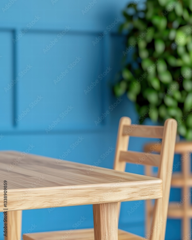 Poster simple table and chairs set up in a bright room creating a comfortable and inviting space