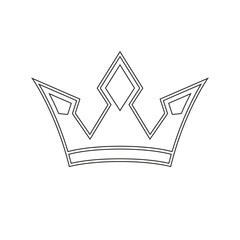 The crown is a symbol of monarchical power silhouetted on a white background