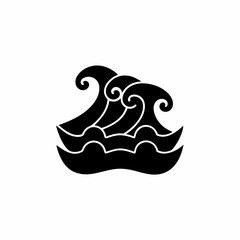 creative details Ocean Waves Icon vector illustration