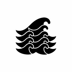 creative details Ocean Waves Icon vector illustration