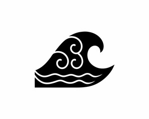 creative details Ocean Waves Icon vector illustration