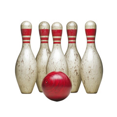 bowling ball and pins