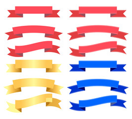 シンプルなリボンのセット　イラスト　装飾
フレーム　