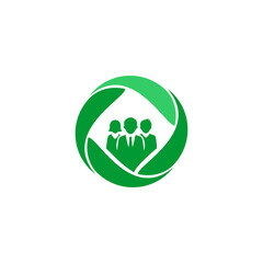 Green Circular Teamwork Icon