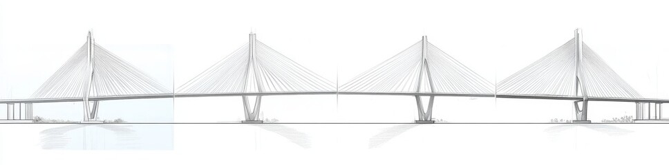 Obraz premium Numerous bridge designs exhibiting various architectural styles and structural features over water