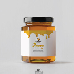 jar of honey, Honey label design 