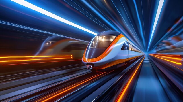 Hyperloop Transport: A high-speed vacuum train system that promises ultra-efficient, low-energy, and fast long-distance travel, transforming the future of transportation.
