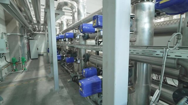 Section of pumps and engines of the boiler