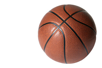 Fototapeta premium Basketball with Black Lines Isolated on White Background for Sports Equipment.