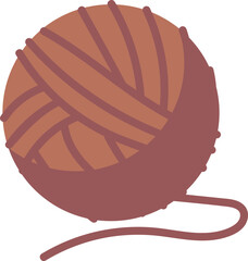 Woolen yarn ball vector illustration