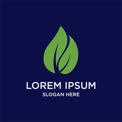 Green Leaf Logo Design Template