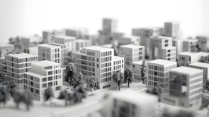 93. A city designed with pure geometric shapes, featuring clean, angular buildings.