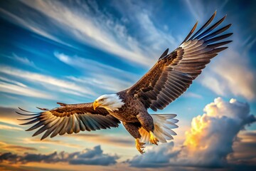 Obraz premium Majestic Eagle Soaring with Bold F Logo Design - Perfect for Brand Identity