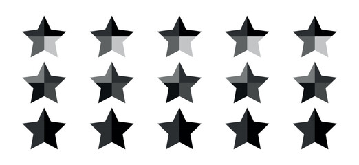 Fototapeta premium Five stars icon Vector gradient: Customers rate the Set of different ratings. Vector illustration EPS 10.