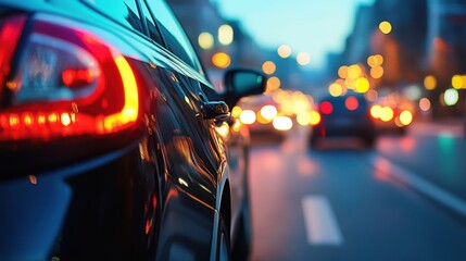 Obraz premium Car dash cam: Car dash cams provide evidence in case of accidents.