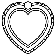 Elegant line art heart photo frame