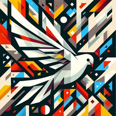 abstract vector background dove of peace 
