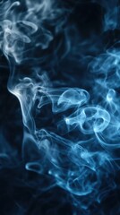 Backlit smoke creating ethereal patterns in dimly lit room, highlighting the beauty of soft curves and density variations