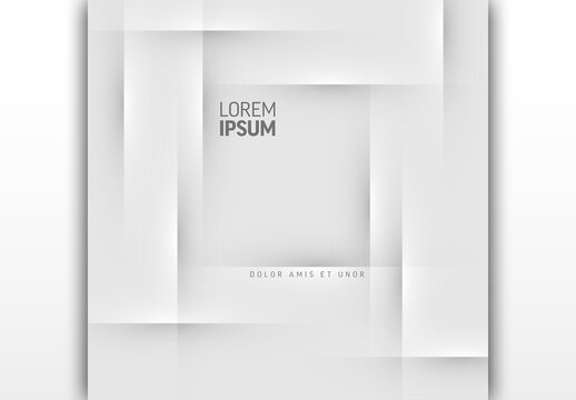 Minimalist Light White Abstract Background template with place for your text content