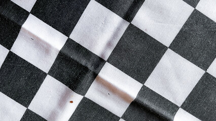 black and white chess cloth texture