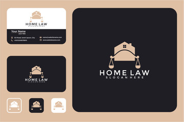 Home Law Business Cards Set With Logo Design