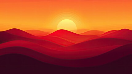 an image depicting abstract summer sunsets in red.