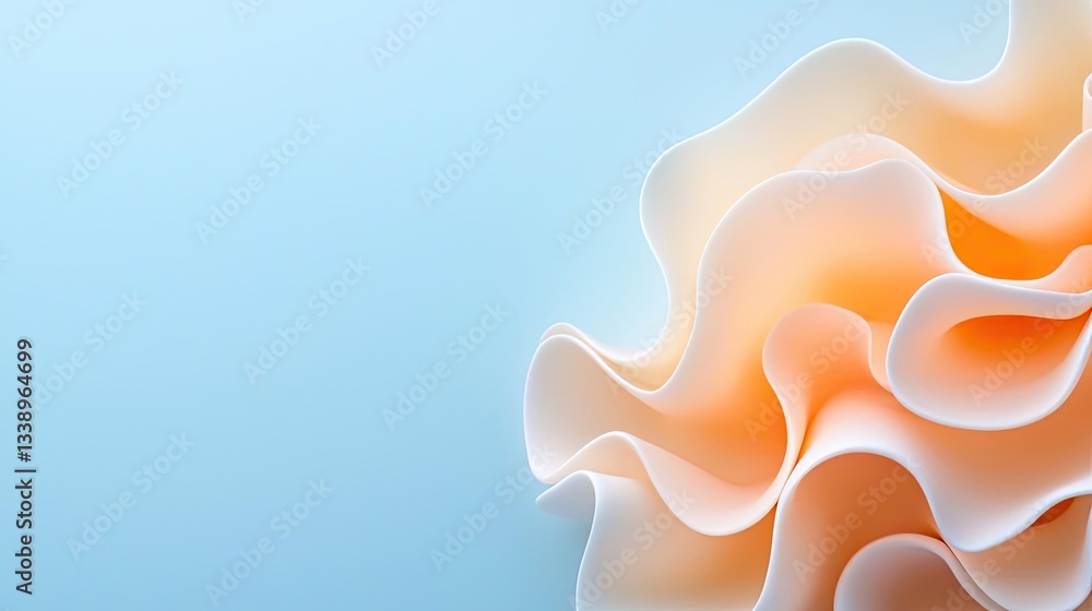 Poster negative space design abstract background concept. a soft, abstract wave design featuring gentle cur
