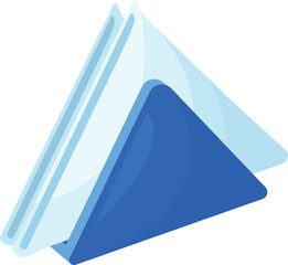 Paper napkins in holder vector illustration