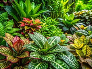 Fototapeta premium Lush Green Garden: Eco-Friendly Textured Foliage Patterns