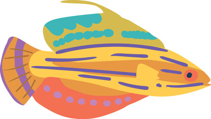 Colorful tropical coral reef fish