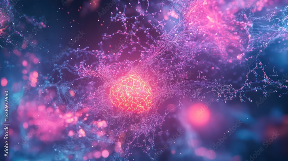 Aufkleber abstract cell division in a dynamic environment