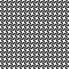 Black and white vector seamless pattern with small diamonds , star shapes ,rhombuses .Abstract black and white geometric texture .Simple minimal wide repeat background .