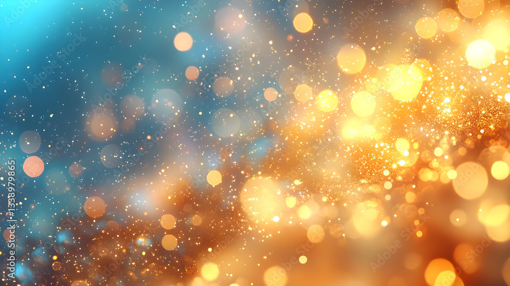 Poster bright bokeh lights create an enchanting summer atmosphere. generative ai