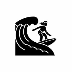 
creative details Surfing Wave Icon vector illustration
