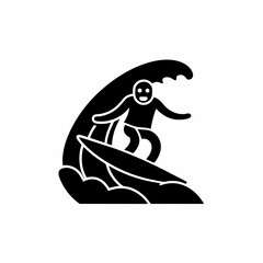 
creative details Surfing Wave Icon vector illustration