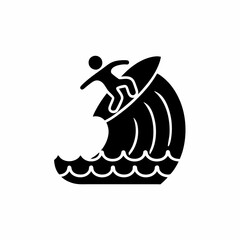 
creative details Surfing Wave Icon vector illustration