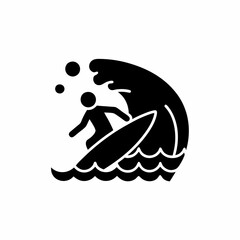 
creative details Surfing Wave Icon vector illustration