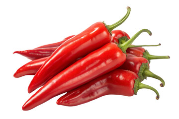 Bright Red Chili Peppers in a Group Isolated for Cooking Ingredients and Culinary Applications.