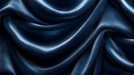 Deep Blue Velvet Fabric Texture