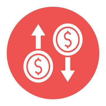 Increase and Decrease in Rate Icon