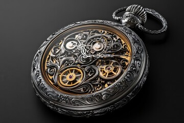 Intricate Vintage Pocket Watch Details