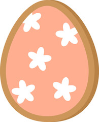 Easter Egg Shaped Cookies flat vector illustration.
Cute patterned Easter eggs sugar cookies.
Simple cute gingerbread Easter egg isolated.
Transparent background.