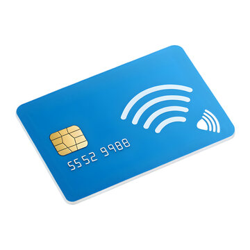 Contactless Payment Card on transparent background
