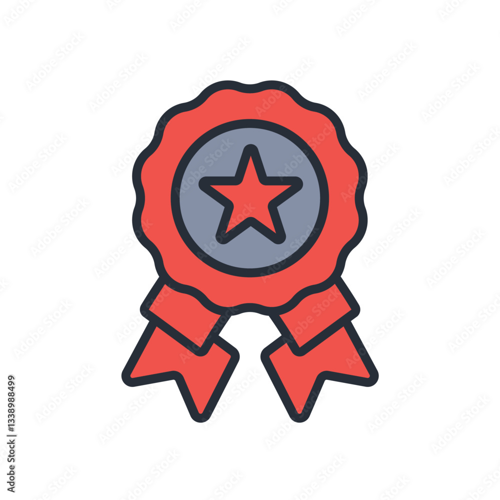 Poster badge icon. vector.editable stroke.linear style sign for use web design,logo.symbol illustration.